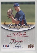 2009 Upper Deck USA Baseball Box Set Red Ink 14/25 Chad Bettis #INNT-CB Auto 0o9