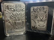 ROYAL BENGAL 10 OZ. TIGER Silver Bar PAMP in capsule certificate 2500 Mintage!!!