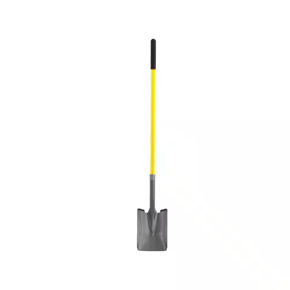 48 In. Fiberglass Handle Closed Back Square Point Shovel