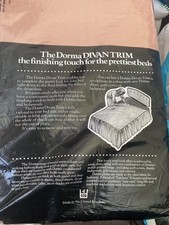 DORMA DOUBLE COFFEE COLOURED COTTON DIVAN VALANCE TRIM IN BAG NEW SEALED 1 ONLY