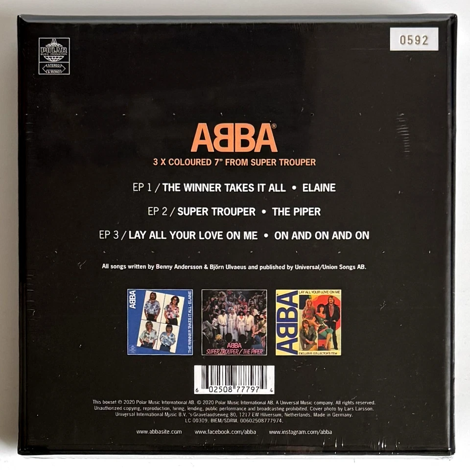 ABBA * SUPER TROUPER - THE SINGLES * LIMITED EDITION 7" VINYL BOX SET * SEALED! - Image 3 of 4