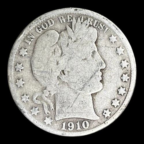 1910-S Barber Silver Half Dollar