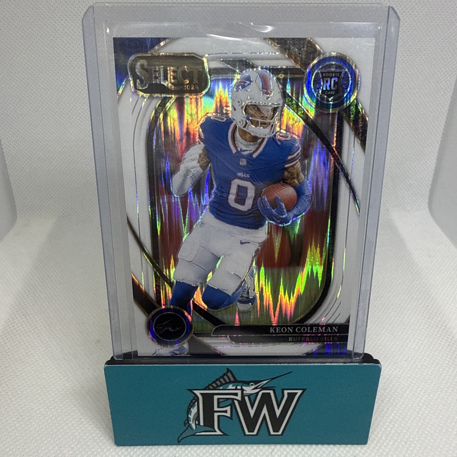 2024 Panini Select Club Level Keon Coleman #280 White Shock Prizm /199 (RC) Bill