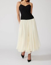 Lucy Paris Isabella Colorblock Maxi Dress Black Cream