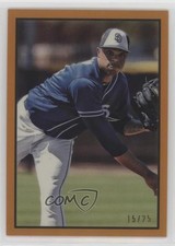 2019 Bowman Heritage Chrome Prospects Orange Refractor 15/25 Reggie Lawson 5h0