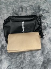 Tote Savvy Diaper Bag Wipes Case With Changing Pad Crossbody Strap Tan Small