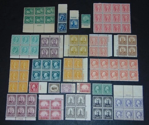 US STAMP COLLECTION OLD  FLAT PLATE ROTARY OFFSET REG ISSUES (102) UNUSED SOUND
