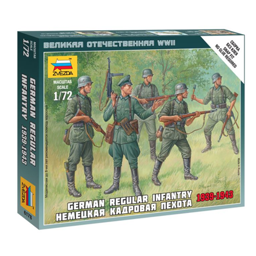 German Regular Infantry 1939/43 Kit 1:72 Zvezda Kit Figure Militari -D- Neues Mo-image