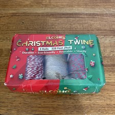 3 Rolls Christmas Twine String for Crafts Cotton String, Natural Jute Twine
