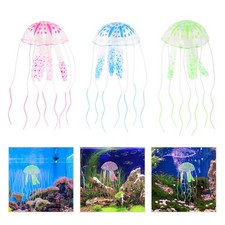  3 Pcs Small Jellyfish Decor Aquarium Model Decorations Tropical Tank Artificial