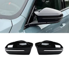 2X M-Style Mirror Cap Cover Gloss Black Replacement For BMW G60 G70 X3 G45 2024+
