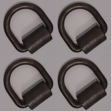  4 1/2" D-Rings with Weld-on Clips Flatbed Truck Trailer Tie Down D Ring  Clip