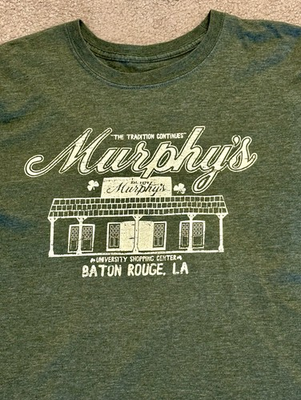 #ad Vintage quot;Murphy#x27;squot; Baton Rouge College Bar T Shirt Men#x27;s XL Next Level Cotton $28.00