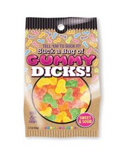 Suck A Bag Of Gummy Dicks Penis Shaped Candy 2.2 oz