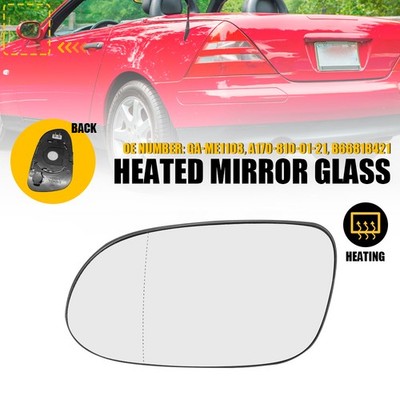 Mirror Glass Heated w/ Backing Left LH Side For Mercedes-Benz SLK320 2001-2004