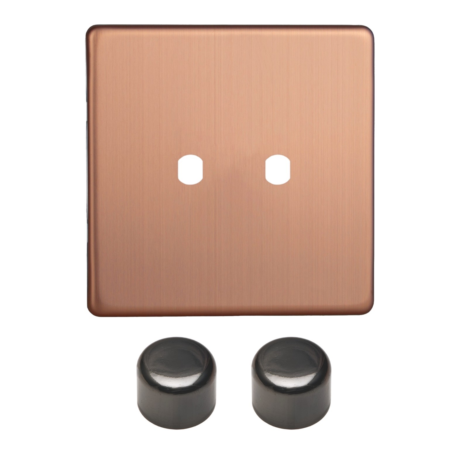 Varilight WDY2S.BC Urban Screwless Brushed Copper Matrix 2 Gang Dimmer Kit
