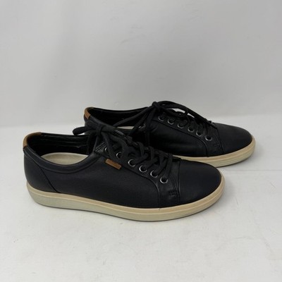 ECCO Soft 7 Womens Black Leather Low Top Sneakers 43000301001 Size 38 US 7-7.5