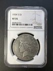 1934-S Peace Silver Dollar NGC VF35