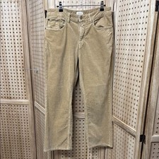 Pilcro The Yaya Corduroy Pants Womens 32 Tan Khaki Straight Leg Anthropologie