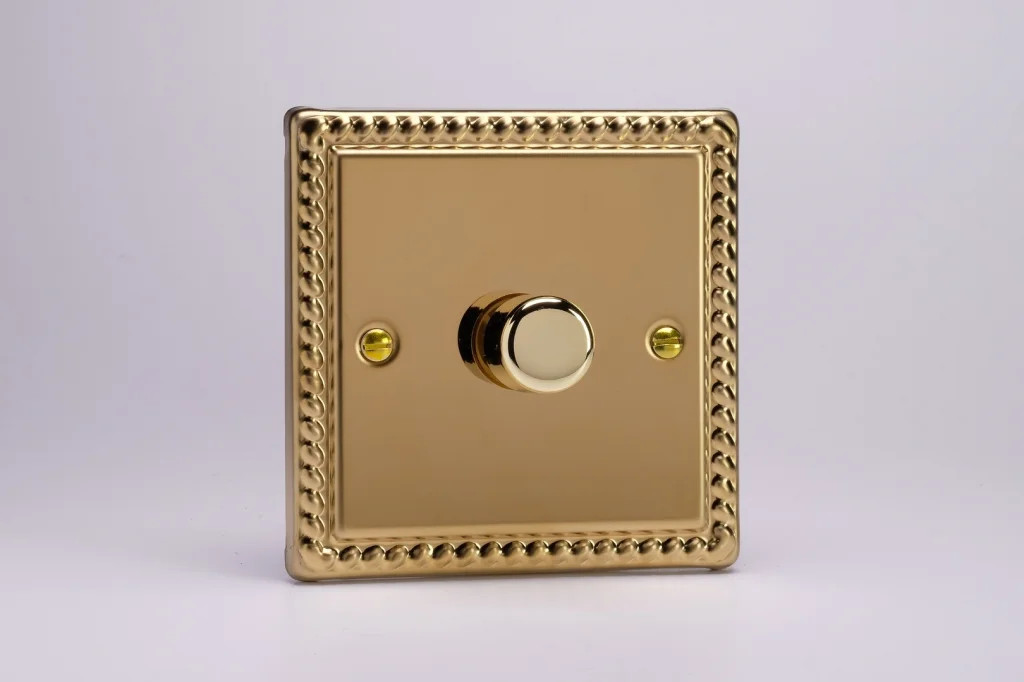 Dimmer Brass V-Pro Smart Classic Georgian 120w Max 1-Gang Varilight JGM101
