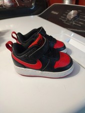 Nike Court Borough Low 2 Black/Red Toddler BQ5453-007 Size 4C