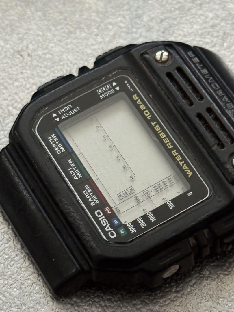 BUYEE　DIGITAL BAROMETER BM-100WJ Vintage CASIO Digital Barometer BM-100WJ 560 Watch Stainless
