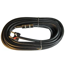 25' ft feet foot 1/4" male to 2 dual banana plugs 12 ga gauge speaker cable cord