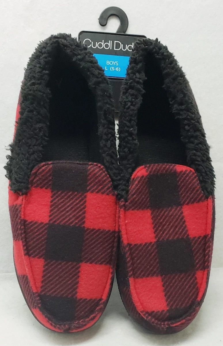 Boys Fleece Moccasin Slipper - Cuddl Duds