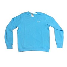 Men Nike Club French Terry Swoosh Pullover Sweatshirt Sky Blue 637902 499