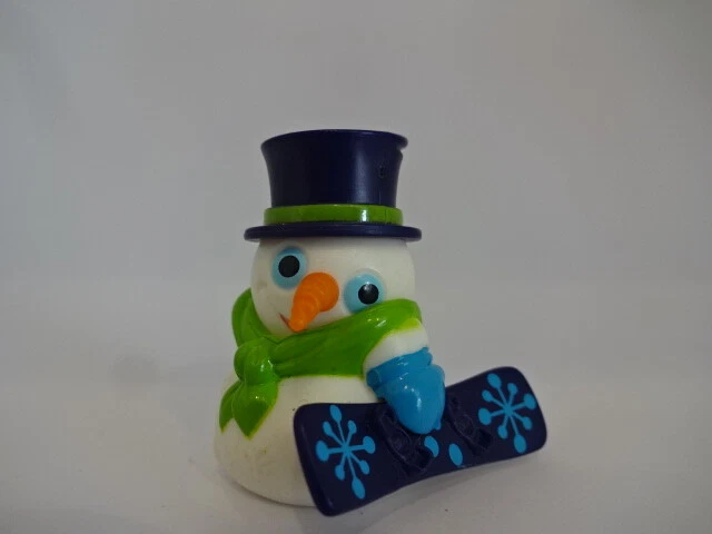 Weihnachts Figur / Schneemann / mit Snowboard / Hutvariante 3 ( Kopf drehbar ) - Bild 1 von 1