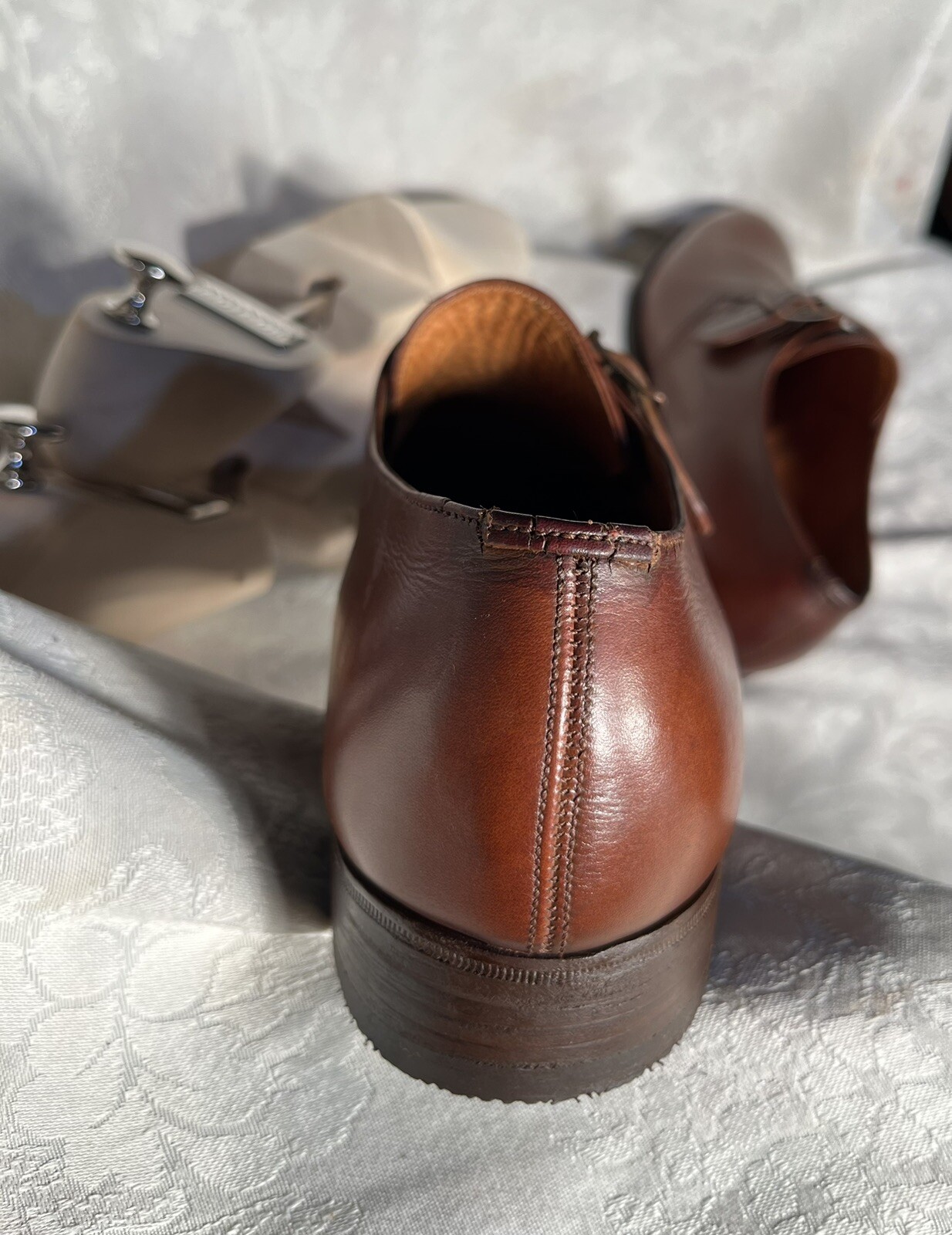 Edward Green X Brooks Brothers Chestnut Leather Single Monk Strap Sz US
