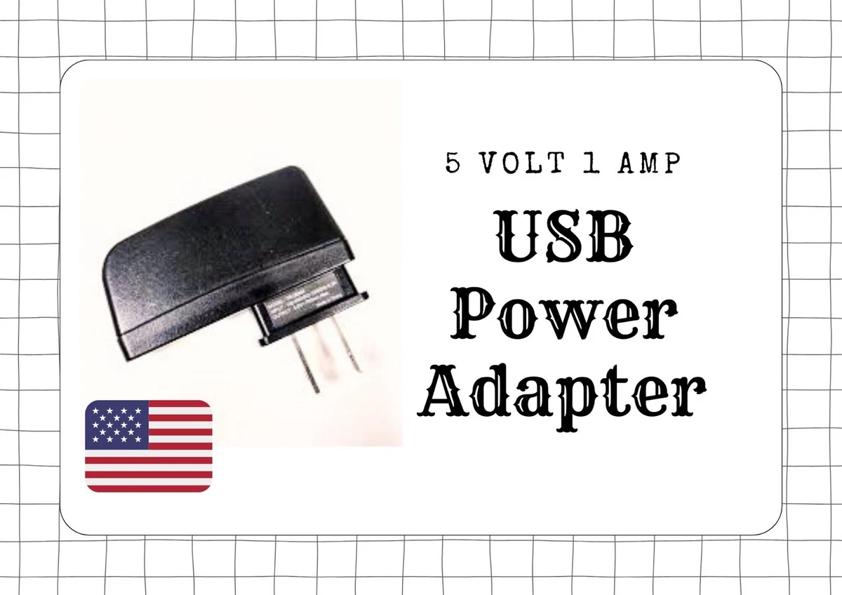 USB Charger, 5 Volt DC, 1 Amp, Wall Adapter