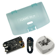 Game Boy Color GBC USB-C Battery 1500 mAh 3.7 V w/ GLOW GREEN Battery Cover