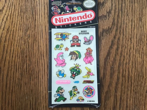 1989 Vtg  Mello Smello NINTENDO  Body  Stickers - Super Mario-Zelda-Luigi
