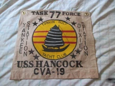 VIETNAM  TONKIN GULF YACHT CLUB USS HANCOCK CVA-19 READY ROOM  PENNET FLAG