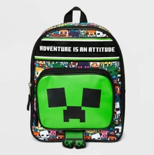 Mini Backpack - Minecraft - Creeper Face 11" School Bag Boys