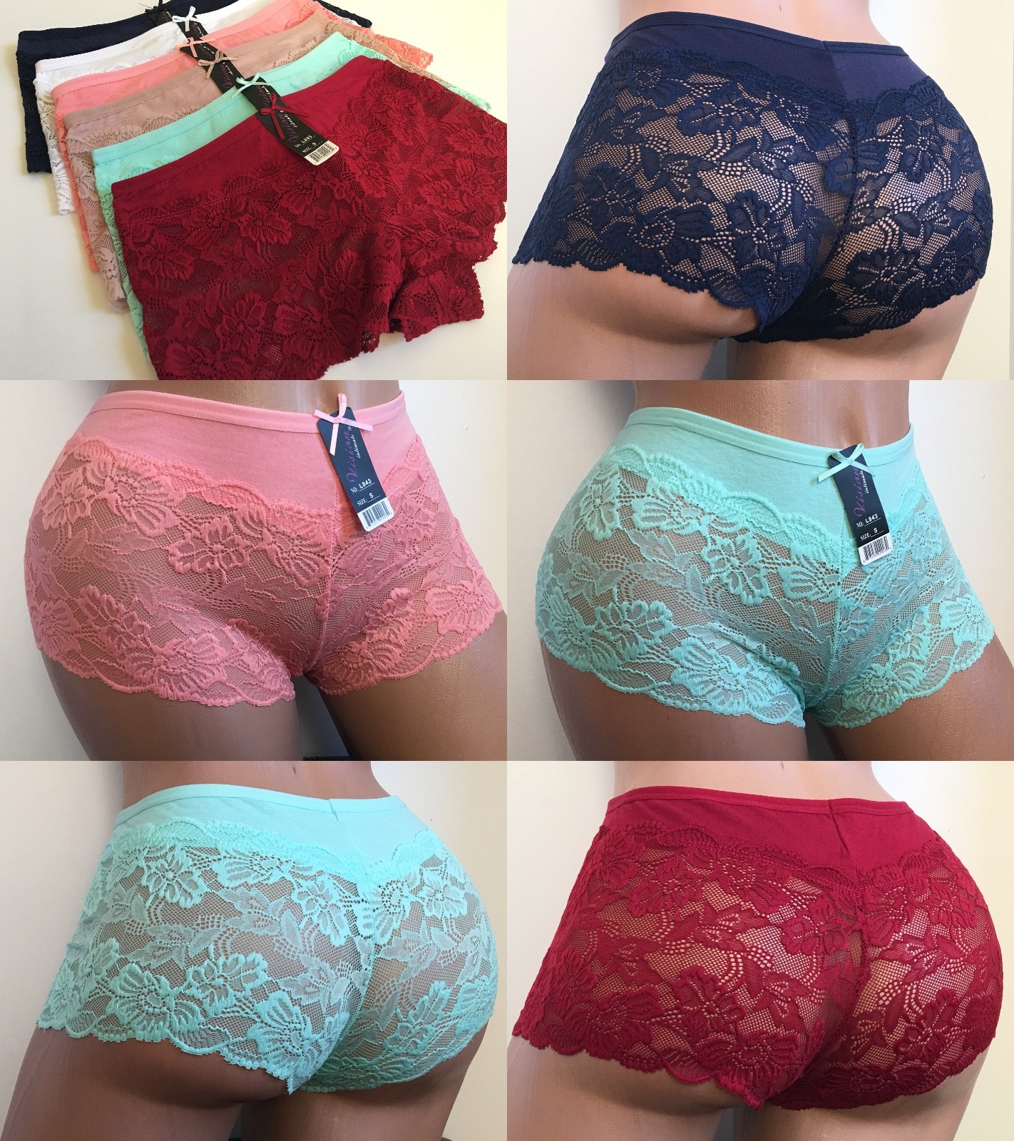 Boyshorts Lace Seamless Soft 6 Or 12 Tiendamia Com Images, Photos, Reviews
