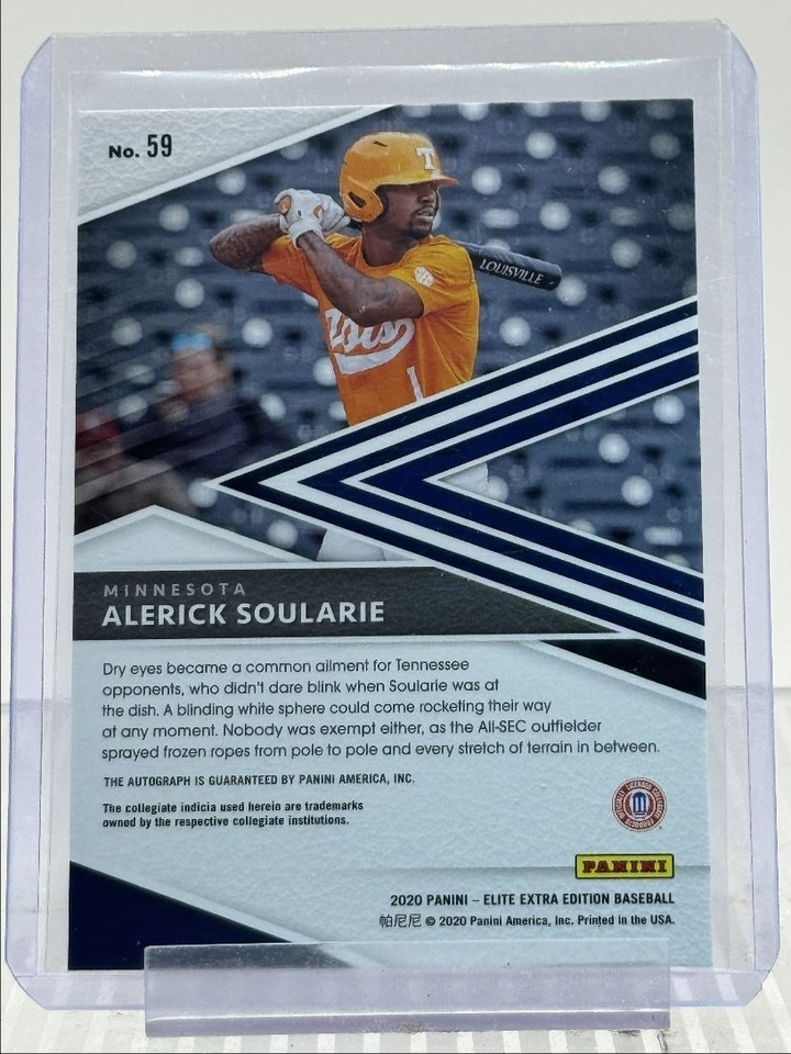 ALERICK SOULARIE 2020 ELITE EXTRA EDITION BASEBALL AUTOGRAPH AUTO Q1196