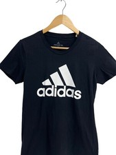 Adidas Women's Short Sleeve Black Graphic Crew Neck Basic Tee Size S