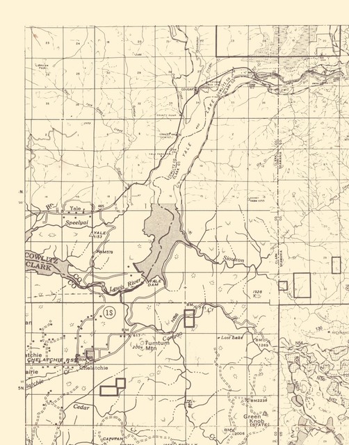 Topo Map Mt St Helens Ranger District Quad USDA 1967 23.00 x 29.31 eBay