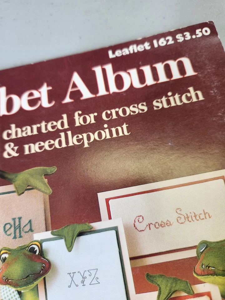 Leisure Arts "Alphabet Album" Cross Stitch & Needlepoint Patterns #162 (1979) - Image 2 of 4