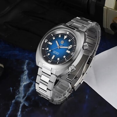 SAN MARTIN SN0066-G1 Automatic Gradient Grainy Dial 42mm 200M