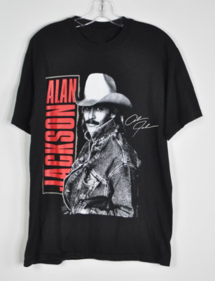 Alan Jackson Country Music Star Cotton Short Sleeve Black S-5XL Unisex Shirt