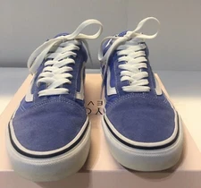 Vans Old Skool Lowtop Lace Blue Suede Shoes Mens Size 7.5/ Womens 9