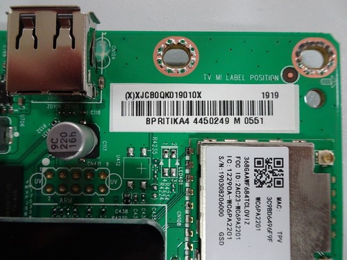 Vizio M658-G1 Main Board (715GA114-M03-B00-005Y) 756TXJCB0QK019 - Picture 2 of 2
