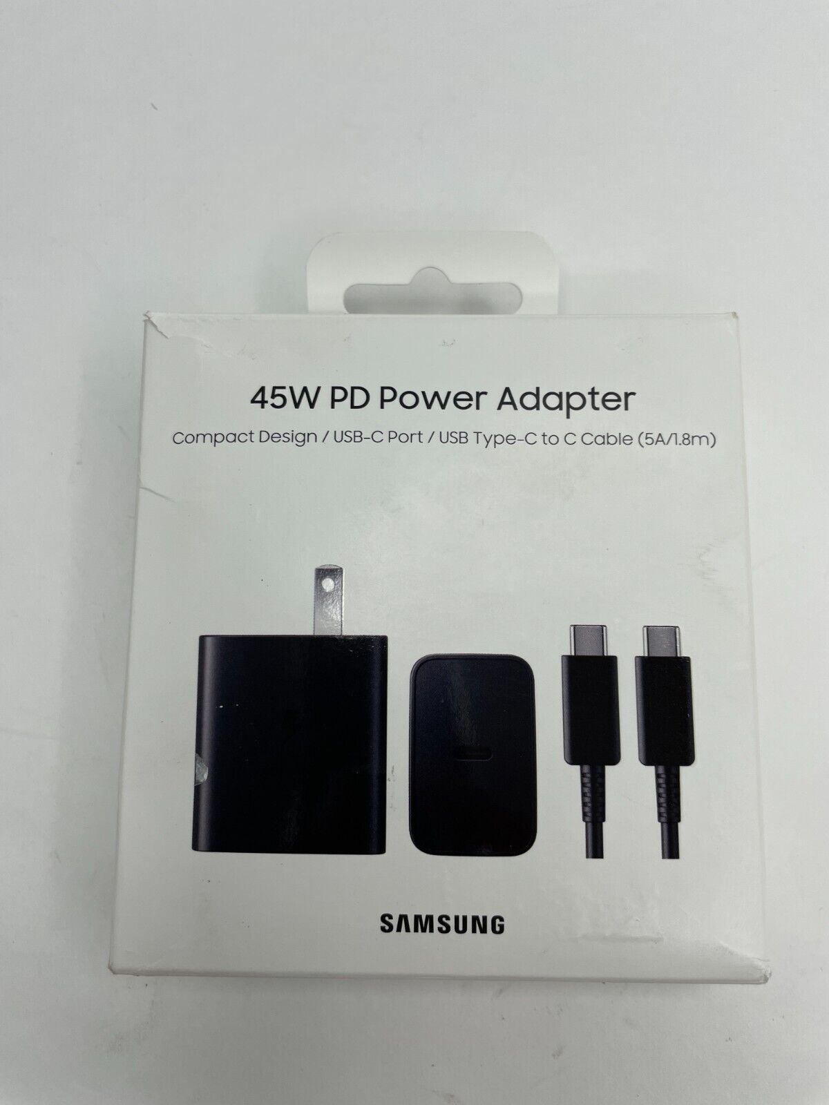 Samsung - USB-C adapter (with 1.8m C to C cable) - black - (45W