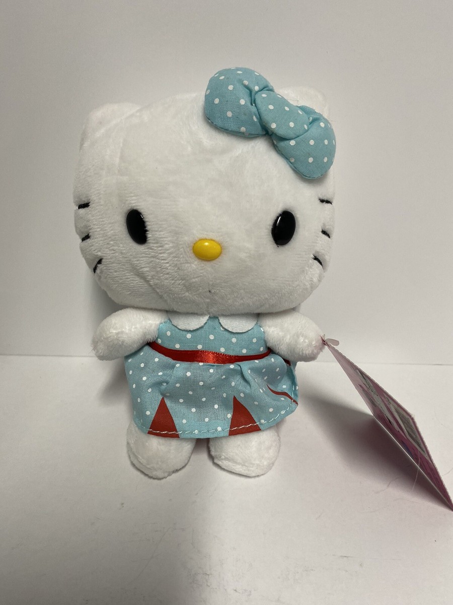hello kitty blue dress plush 7” Just Play With Matching Bow or sleepovers Funeral Dress ZARA NWT WOMAN EMBROIDERED Color:Blue Denim