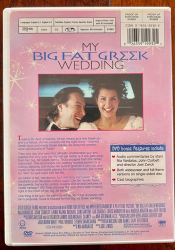 My Big Fat Greek Wedding (DVD, 2002) - Picture 2 of 2