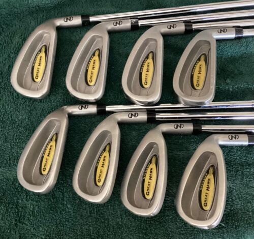 NICKENT GREAT HAWK CG3 irons 3-pw Right Handed Steel Uniflex great condition - Picture 2 of 3