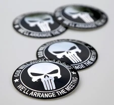 4x DOME SHAPE 3D Metal Molon Labe Sticker 2nd Amendment Decal Emblem NRA 2.2"